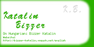 katalin bizzer business card